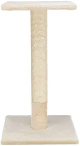 BEANA karcolóoszlop pihenővel, 9 cm / 69 cm, szizál/plüss, bézs